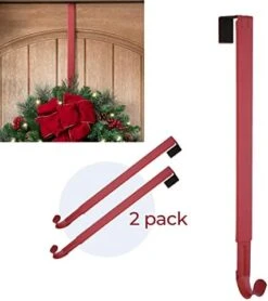 Haute Decor Adapt Adjustable Length Over The Door Wreath Hanger Hook - 2PACK - Strong, Holds Up To 20 Lbs. (Matte Black) -Department 56 Shop 41vBWGnXHUL. AC