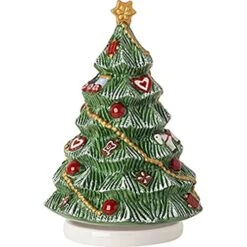 Villeroy & Boch - Nostalgic Melody, Christmas Tree Turning, 11 X 11 X 16cm, Porcelain, Multi-Coloured, 14-8640-6307