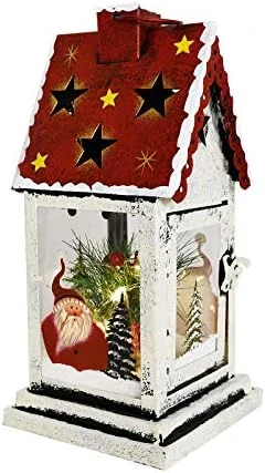Decorative Christmas Lantern Hanging LED Lantern Decor, Rustic Metal Holiday Lantern Table Top Lantern Battery Operated Indoor Outdoor Hanging Lantern Table Centerpiece (10X4.6X4.6in, Red) 6 Decorative Christmas Lantern Hanging LED Lantern Decor, Rustic Metal Holiday Lantern Table Top Lantern Battery Operated Indoor Outdoor Hanging Lantern Table Centerpiece (10X4.6X4.6in, Red) - Image 6