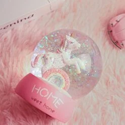 Unicorn Snow Globes For Kids Girls, Pink Snow Globe With Glitter, 100M Snowglobe Home Decor Glass Snowglobes, For Women, Mom, Friends, Valentines Snowglobe -Department 56 Shop 41w1j7odM0L