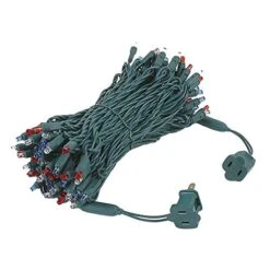 Novelty Lights 100 Light Red/White/Blue LED USA Mini Light Set, UL Listed Indoor/Outdoor, Green Wire, 50 Feet -Department 56 Shop 41wBfLYdjxL