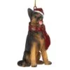 Design Toscano German Shepherd Holiday Dog Christmas Tree Ornament Xmas Decorations, 3 Inch, Full Color -Department 56 Shop 41wRRXWJS9L