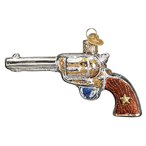 Old World Christmas Ornaments: Gun Collection Glass Blown Ornaments For Christmas Tree, Western Revolver 2 Old World Christmas Ornaments: Gun Collection Glass Blown Ornaments For Christmas Tree, Western Revolver - Image 2