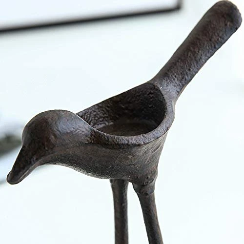 ChezMax Cast Iron Long Feet Birds Christmas Candleholders Black Vintage Tea Light Candle Holders Metal Tabletop Home Decoration 2 ChezMax Cast Iron Long Feet Birds Christmas Candleholders Black Vintage Tea Light Candle Holders Metal Tabletop Home Decoration - Image 2