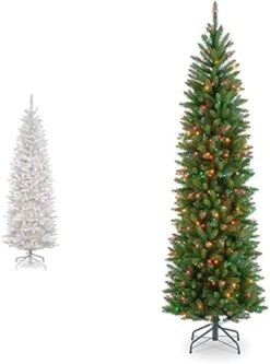National Tree Company Artificial Pre-Lit Slim Christmas Tree, Green,White Lights, Includes Stand, 10 Feet & Pre-Lit Artificial Christmas Garland, Green, Crestwood Spruce, White Lights 19 National Tree Company Artificial Pre-Lit Slim Christmas Tree, Green,White Lights, Includes Stand, 10 Feet & Pre-Lit Artificial Christmas Garland, Green, Crestwood Spruce, White Lights -Department 56 Shop 41xVKlq71zL. AC
