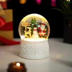 Christmas Snow Globe Color Changing Lighted Musical Water Globe With Musical Santa Claus And Snowman Decor, Battery Powered Water Resin Glass Balls Table Decor, For Kids -Department 56 Shop 41xYRTpnB6L. AC