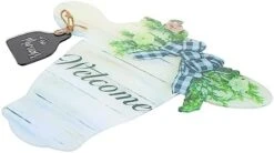 Abaodam 1pc Listing Photo Hanger Front Door Hanger Fall Garland Festival Wreath Rustic Welcome Sign DIY Craft Door Hanger Acrylic Grey Practical Wall Pendant Xmas Party Doorplate Wooden -Department 56 Shop 41xs5Ub0ML. AC