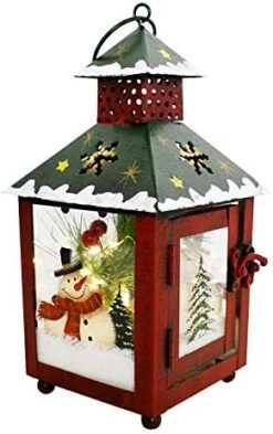 Morning View Christmas Lantern Outdoor With LED Lights Metal Christmas Lanterns Table Top Decoration Metal Hanging Lantern Hanging Christmas Lantern Yard Decor Seasonal Xmas Lantern Decor With Snowman -Department 56 Shop 41yT9LyWLKL. AC 1