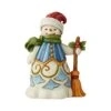 Enesco Jim Shore Heartwood Creek Snowman With Broom Cute Cozy And Ready For Christmas Pint-Sized Figurine, 5.12 In H, Multicolor -Department 56 Shop 41ydurYlszL