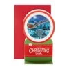 Hallmark Paper Wonder Christmas Card - Contemporary Musical 3D Pop-Up Santa And Sleigh Design -Department 56 Shop 41ym17SFY2L