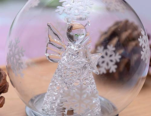 Christmas Angel Snow Globe Decorations - Color Changing LED Ornament Gift Decor(No Liquid No Music) 2 Christmas Angel Snow Globe Decorations - Color Changing LED Ornament Gift Decor(No Liquid No Music) - Image 2