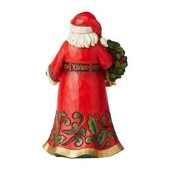 Enesco Jim Shore Heartwood Creek Santa Holding Holly Wreath Figurine, 12 Inch, Multicolor -Department 56 Shop 41z23136f1L