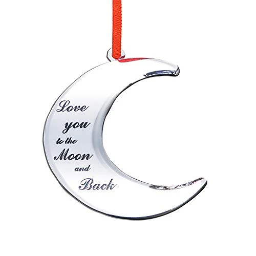 Holiday Jingle Love You To The Moon And Back Stunning Christmas Tree Ornament – Couples Baby’s Christmas Decoration – 4 X 3.25-inch Moon Ornament – With Ribbon 1 Holiday Jingle Love You To The Moon And Back Stunning Christmas Tree Ornament – Couples Baby’s Christmas Decoration – 4 X 3.25-inch Moon Ornament – With Ribbon