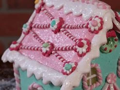 One Holiday Way 7-Inch Lighted Miniature Christmas Santa Claus Pastel Gingerbread House Figurine With Candy Accents – LED Light Up Village Cottage Tabletop Desk Decoration – Festive Winter Home Decor -Department 56 Shop 41zpeTYzmjL