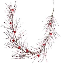 J'FLORU Fall Garland,5FT Fall Pip Berry Garland Artificial Autumn Garland For Fall Home Decor(Orange) -Department 56 Shop 51 6kSb5XqL. AC