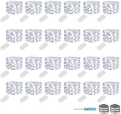 ANGMLN YITING 24 Pack 30 Led Fairy Lights Battery Operated 10.2ft (3M) Silver Copper Wire LED Mini String Lights Waterproof Cool White Firefly Lights For Wedding Party Jars Christmas Home Decoration 18 ANGMLN YITING 24 Pack 30 Led Fairy Lights Battery Operated 10.2ft (3M) Silver Copper Wire LED Mini String Lights Waterproof Cool White Firefly Lights For Wedding Party Jars Christmas Home Decoration -Department 56 Shop 51 mim1czmL. AC