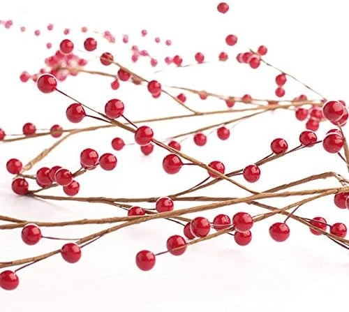 Factory Direct Craft 6 Feet Rich Red Berry Garland For Christmas Holiday Decorating 7 Factory Direct Craft 6 Feet Rich Red Berry Garland For Christmas Holiday Decorating - Image 7