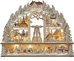 Kurt S. Adler 13.8-Inch Battery-Operated Light Up Christmas Village With Santa -Department 56 Shop 5102zzBAHtL. AC