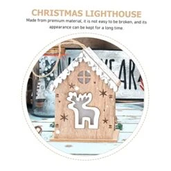 Didiseaon 6 Pcs Reindeer- Home For Door Wood Light Window Holiday Festive Cabins Carved Xmas Table Lighted Decorations Doors Glowing Decor Winter Design Pendant Wall Hangings -Department 56 Shop 510HUdsSmQL