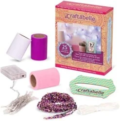 Craftabelle – Fairy Lights Creation Kit – DIY Twinkle Lights For Bedroom – 7pc String Light Set With Accessories – DIY Arts & Crafts For Kids Aged 8 Years + -Department 56 Shop 510MHNlAKVL. AC