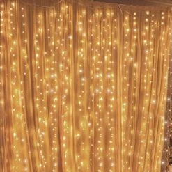 Twinkle Star 300 LED Window Curtain String Light Wedding Party Home Garden Bedroom Outdoor Indoor Wall Decorations, Warm White -Department 56 Shop 510yxunTXaL. AC
