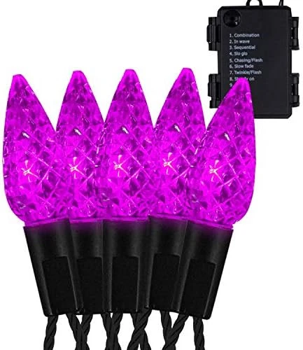 Twinkle Star C6 Halloween String Lights, 100 LED 33ft Fairy Lights With 29V Safe Adapter, Indoor Outdoor Black Wire Lights 8 Lighting Modes For Patio Xmas Tree Party Decor, Orange 4 Twinkle Star C6 Halloween String Lights, 100 LED 33ft Fairy Lights With 29V Safe Adapter, Indoor Outdoor Black Wire Lights 8 Lighting Modes For Patio Xmas Tree Party Decor, Orange - Image 4