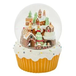 Roman Gingerbread Village Train 120MM Musical Glitterdome Water Globe Plays We Wish You A Merry -Department 56 Shop 511Hl7e2IKL