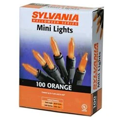 Noma/Inliten-Import V34700-88 100-Count Orange Halloween Light Set With Black Wire (Pack Of 3)