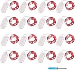 YJFWAL 24 Packs Fairy Lights Battery Operated(Batteries Included),10.2FT 30LEDs Copper Wire Firefly Lights,Mini Starry String Lights For Mason Jars Wedding Party DIY Christmas Decor (Cool White) -Department 56 Shop 511PTOD5OrL. AC