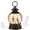 Christmas Decorations, Christmas Lantern Snow Globe, Musical Snow Globe Water Lantern With Music And Santa Claus，Rotating Flashing Lanterns, Snowman Glitter Lantern -Department 56 Shop 511WtW2TzTL