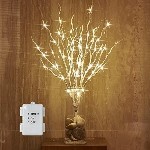 BAOLITVINE Birch Branch Lights With Timer Battery Operated 100 LED Fairy Lights, Lighted Willow Branches For Home Bedroom Fireplace Christmas Decoration Inside Outdoor 7 BAOLITVINE Birch Branch Lights With Timer Battery Operated 100 LED Fairy Lights, Lighted Willow Branches For Home Bedroom Fireplace Christmas Decoration Inside Outdoor - Image 7