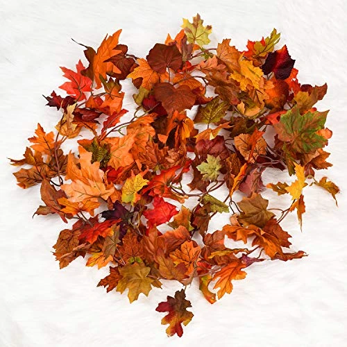 Lvydec 2 Pack Fall Maple Garland - 5.9ft/Piece Artificial Fall Foliage Garland Colorful Autumn Decor For Home Wedding Party (Mixed Color) 6 Lvydec 2 Pack Fall Maple Garland - 5.9ft/Piece Artificial Fall Foliage Garland Colorful Autumn Decor For Home Wedding Party (Mixed Color) - Image 6