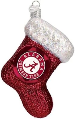 Old World Christmas University Of Alabama Glass Blown Ornaments For Christmas Tree Football -Department 56 Shop 511tridmrkL. AC