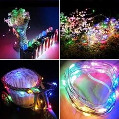 10 Pack Pastel Fairy Lights Battery Operated String Lights With 30 LEDs 10Feet/3M Silver Wire Starry Light For Party Christmas Costume Wedding Easter Table Decor(Rainbow) -Department 56 Shop 511v1Dacm9L