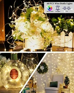 60 Pack Wine Bottle Lights With Cork, Cork Bottle Lights With Batteries Mini Waterproof Tiny String Lights 7 Ft Silver Wire 20 LEDs, Fairy Mini String Lights For Valentine, DIY, Party Decor, Wedding 9 60 Pack Wine Bottle Lights With Cork, Cork Bottle Lights With Batteries Mini Waterproof Tiny String Lights 7 Ft Silver Wire 20 LEDs, Fairy Mini String Lights For Valentine, DIY, Party Decor, Wedding -Department 56 Shop 51253XFrPlL