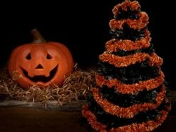 Super Duper Thick Tinsel Garland Multi-Packs For Christmas, Birthdays, Holiday Decoration, Special Events 25 Ft. Long 1 Pack (Orange And Black) -Department 56 Shop 5129nibbFmL