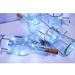 20 Pack 10 LED Wine Bottle Cork Lights, Fairy Mini String Lights Copper Wire, Battery Operated Starry Lights For DIY, Christmas, Halloween, Wedding, Party, Indoor&Outdoor (20 Pack, Cool White) -Department 56 Shop 512Jd275ZTL