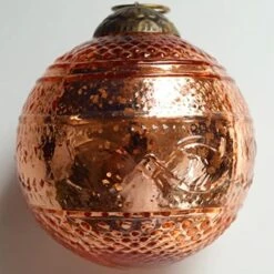 Set Of 4 Silver Mercury Glass Ornaments (3.15" Elegant Etched Ball) Perfect For Christmas Tree, Hanging Holiday Decoration, Gifts & Home Decor -Department 56 Shop 512LM z26eL. AC