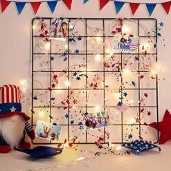 4th Of July Decorations 10FT 30 LED Patriotic Decor Red White Blue Star Garland With Lights, Battery Operated 4th Of July Garland For Mantle Home, Fourth Of July Decor Memorial Day Decorations [Timer] -Department 56 Shop 512oZsIW86L