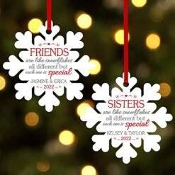 Let's Make Memories - Personalized Christmas Ornament - Special Snowflake Ornament - Customize With Any Name, Message & Year - Made Of Wood - Includes Ribbon - 3.75" Dia.