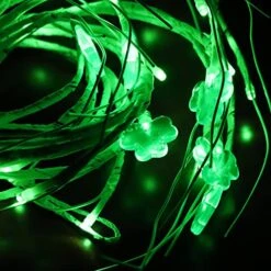 GENERIC 45LED St Patricks Day Garland Lights For St Patricks Day Decorations, 8 Modes Shamrock St Patricks Day Lights Battery Operated Shamrock Lights St Patricks Decor For The Home Wall Door Table Mantel -Department 56 Shop 5135vo5RCzL