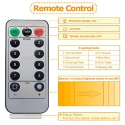 Kikasam 2 Pack 39ft Led Fairy Lights Battery Operated Christmas String Waterproof Copper Wire Twinkle Party Wedding Halloween Xmas Tree Mason Jar Craft Decorations (Warm White) -Department 56 Shop 513EymzshbL