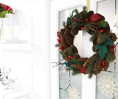 Premier® Premier 45cm Natural Autumn Wreath With Cones - Home Decoration - Wreaths & Garlands 2 Premier® Premier 45cm Natural Autumn Wreath With Cones - Home Decoration - Wreaths & Garlands - Image 2