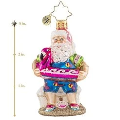 Christopher Radko Hand-Crafted European Glass Christmas Tree Ornament Decoration, Out Of Office Santa Gem -Department 56 Shop 513fZUNVlaL