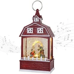Eldnacele Musical Snow Globe Lantern With Timer, Lighted USB/Battery Operated Swirling Singing Water Glittering Lantern, Snow Globes Lantern For Adults And Kids Christmas Decoration- Snowman -Department 56 Shop 513ggIZARIL. AC