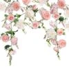 Peony Garland, OrgMemory Rose Flower Vine, 6' Floral Garland For Wedding Decor Home Table Runner Mantle Decoration (Pink Peony Garland) -Department 56 Shop 514EcfqNa5L