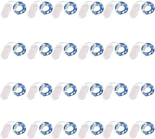 24 Pack Fairy Lights Battery Operated 6.6ft 20 Led Mini String Lights Silver Wire Starry Lights For DIY Wedding Party Festival Halloween Christmas (Cool White) 7 24 Pack Fairy Lights Battery Operated 6.6ft 20 Led Mini String Lights Silver Wire Starry Lights For DIY Wedding Party Festival Halloween Christmas (Cool White) - Image 7