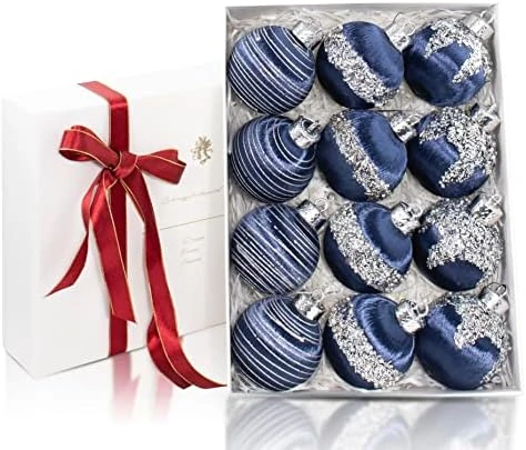 12PCS Silk Christmas Ball Ornaments, Satin Christmas Tree Luxury Vintage Hanging Ornaments, Chrisma Home Decorations For Xmas Tree, Wreath Garland Decor, Wedding (Champagne) 6 12PCS Silk Christmas Ball Ornaments, Satin Christmas Tree Luxury Vintage Hanging Ornaments, Chrisma Home Decorations For Xmas Tree, Wreath Garland Decor, Wedding (Champagne) - Image 6