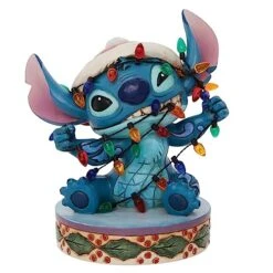 Enesco Jim Shore Disney Traditions Lilo And Stitch Wrapped In Christmas Figurine, 4.5 Inch, Multicolor