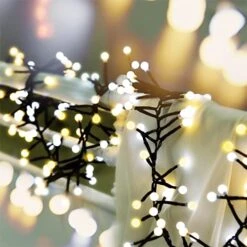 Quntis 400 LED 13FT Mini Globe String Lights Plug In, Christmas Cluster String Lights For Bedroom Wedding Valentine Party Indoor Outdoor Xmas Tree Decoration (8 Twinkle Mode, Connectable, Waterproof) -Department 56 Shop 515FV9OLt9L